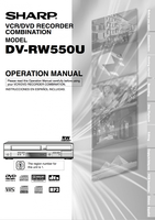 Sharp DVRW550 DVD/VCR Combo Player Operating Manual